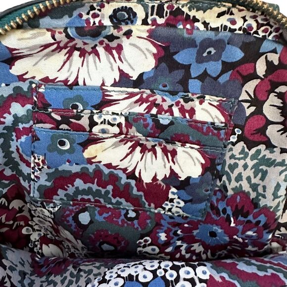 Vera Bradley ~ Elena Teal Green zipped mini crossbody w/ gold chain strap - Picture 9 of 16